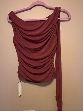 COMMENSE NWT Off Shoulder Top with Metal Decor